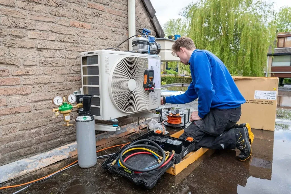 Warmtepomp geïnstalleerd